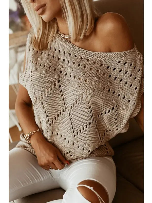 Chic Pointelle Knit Top