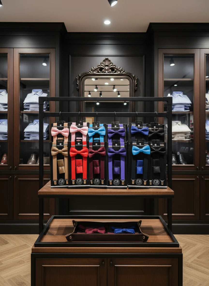 Bow Tie Suspender Set