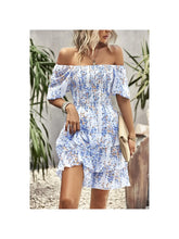 Load image into Gallery viewer, Floral Square Neck Ruffle Dress
