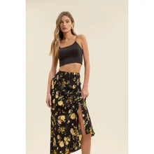 Load image into Gallery viewer, Floral High Waist Side Slit Skirt
