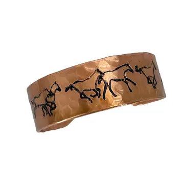 Running Horses Copper Bracelet