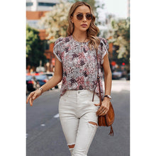 Load image into Gallery viewer, Floral Blouse with Lace Trim
