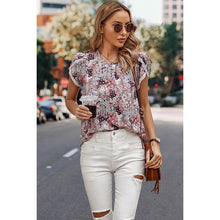 Load image into Gallery viewer, Floral Blouse with Lace Trim
