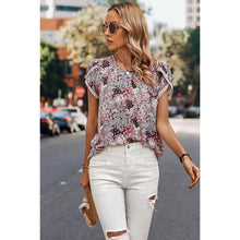 Load image into Gallery viewer, Floral Blouse with Lace Trim
