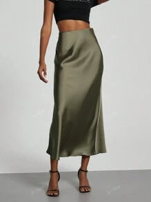 Silk Green Skirt