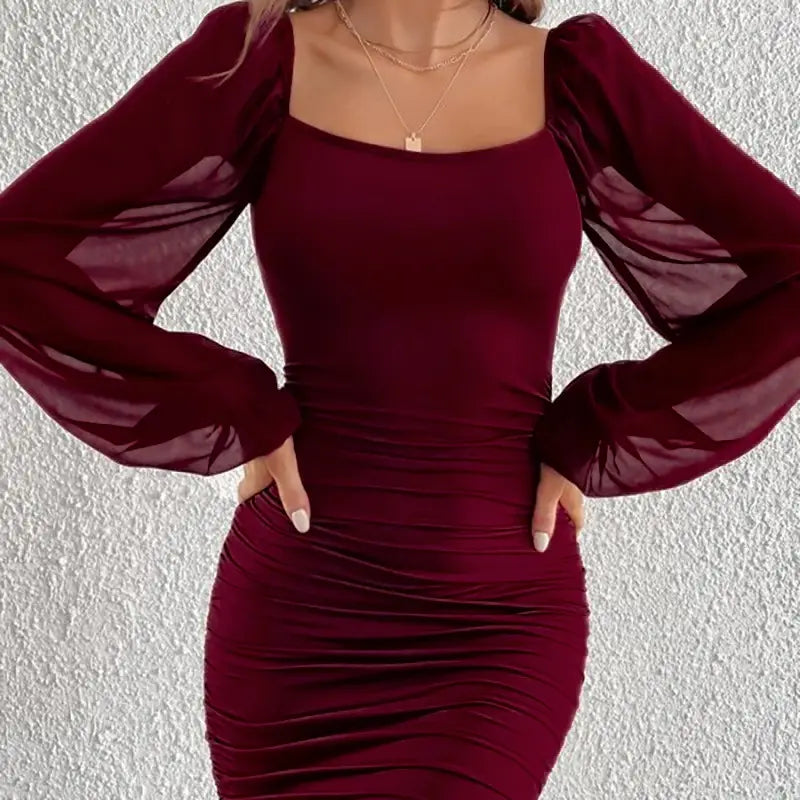 Pleated Sexy Dress