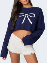 Load image into Gallery viewer, Cropped Bow Pullover
