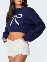 Load image into Gallery viewer, Cropped Bow Pullover
