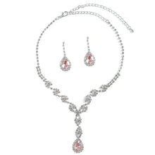 Load image into Gallery viewer, Crystal Eye Teardrop Necklace Set
