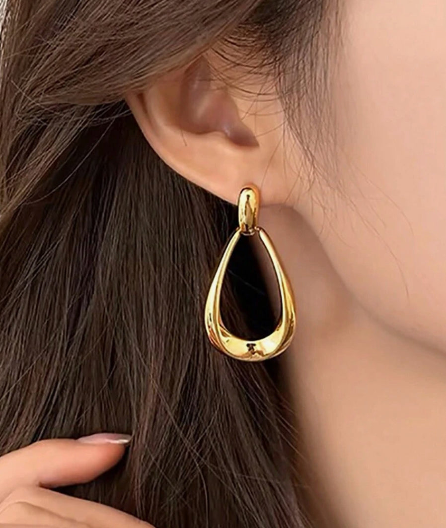 Gold infinity earrings