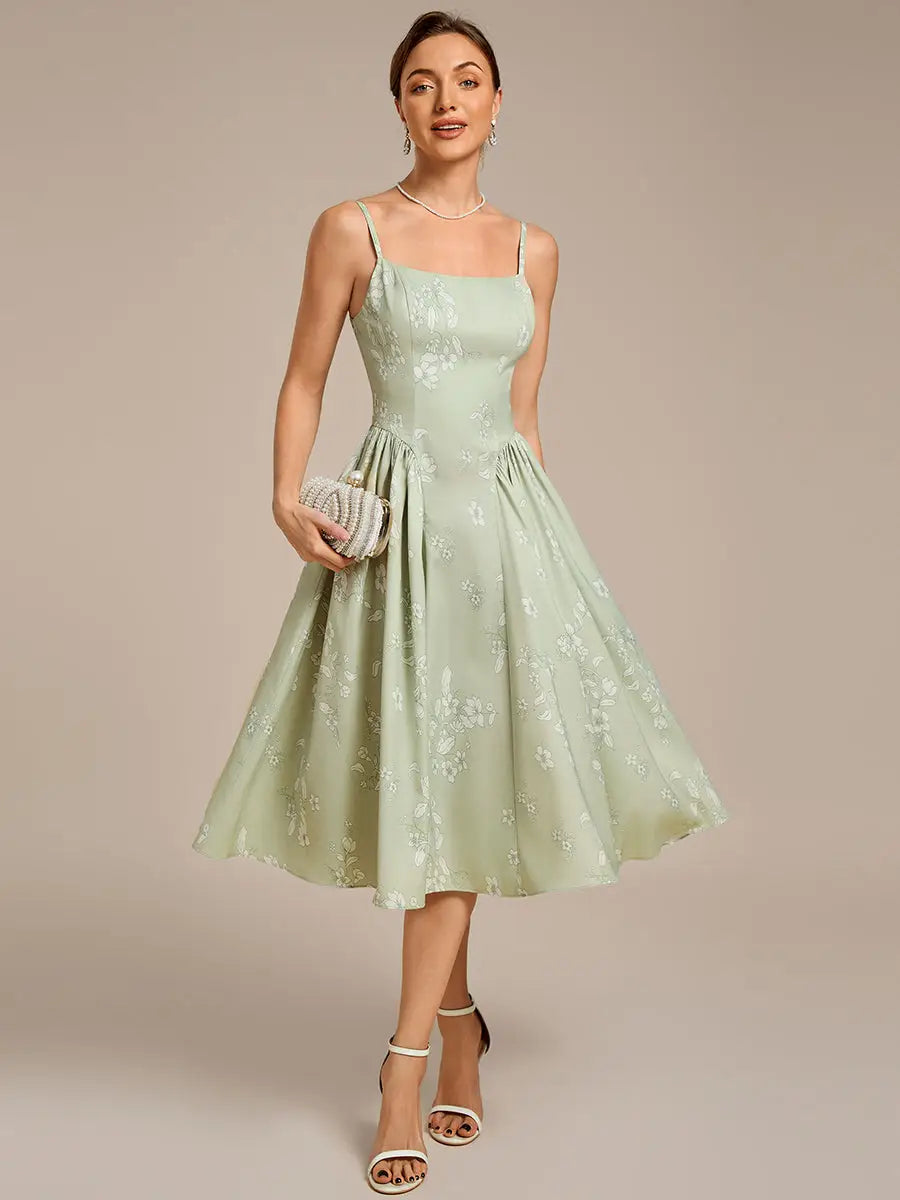 Sleeveless a-line midi dress