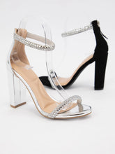 Load image into Gallery viewer, Bedazzled Strap Block Heel
