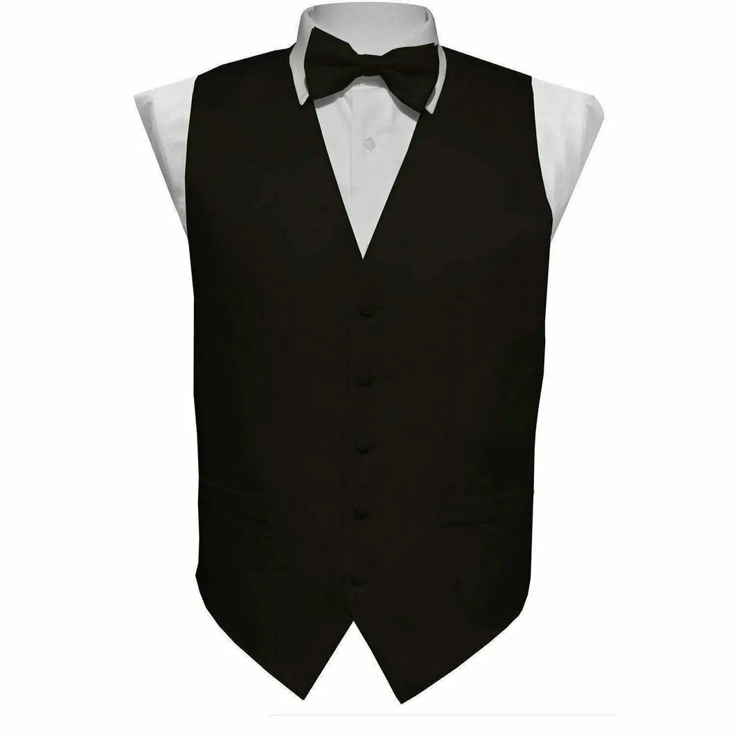 Boys Solid Satin Vest Set