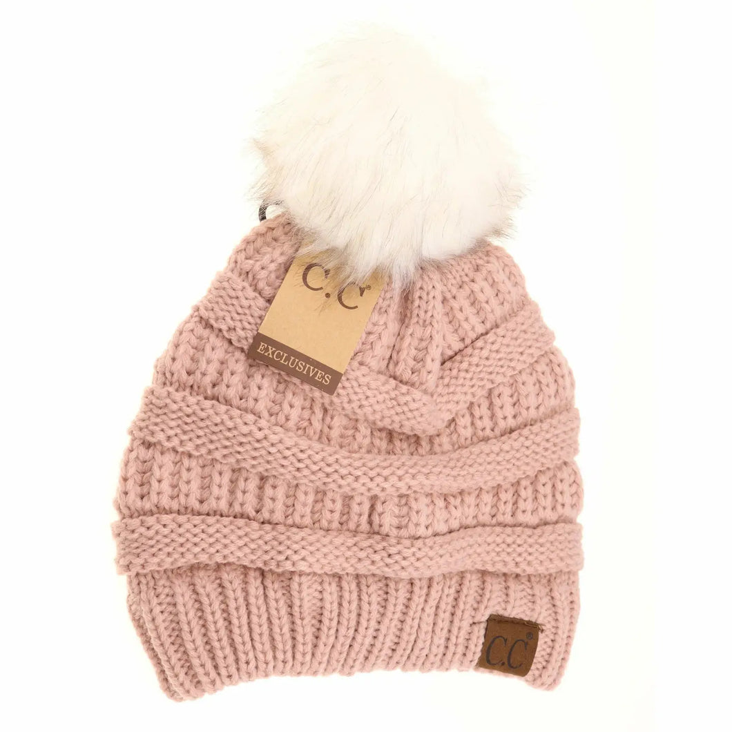 Classic Matching Beanie YJ64Pom