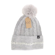 Load image into Gallery viewer, Pearl Embellished Faux Beanies
