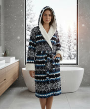 Load image into Gallery viewer, Snowflake Fuzzy Robe
