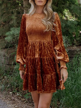 Load image into Gallery viewer, Velvet Ruffled Dress

