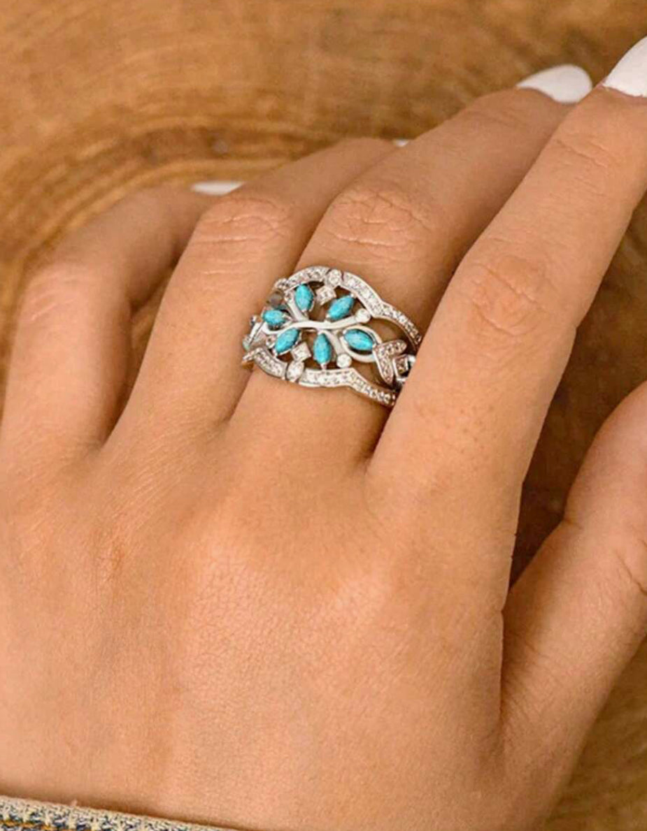 Turquoise Diamond Ring