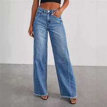 Load image into Gallery viewer, Wide Leg Frayed Jeans
