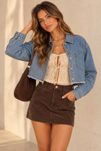 Load image into Gallery viewer, Cropped Denim Jacket
