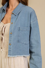 Load image into Gallery viewer, Cropped Denim Jacket
