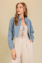 Load image into Gallery viewer, Cropped Denim Jacket
