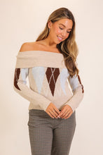 Load image into Gallery viewer, Diamond Off The Shoulder Sweater
