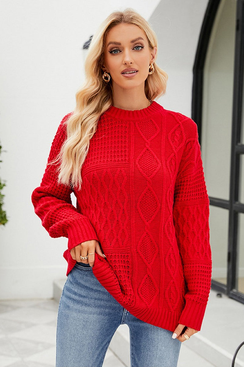 Twisted Cable Knit Sweater