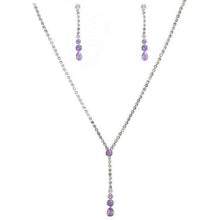 Load image into Gallery viewer, Shimmering Modern Y Cubic Zirconia Necklace Set
