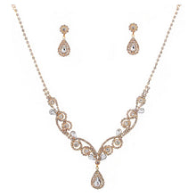 Load image into Gallery viewer, Classic Bridal Vine Theme Pear Necklace Set
