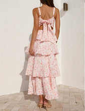 Load image into Gallery viewer, Bow Party Floral Cake Tiered Dress
