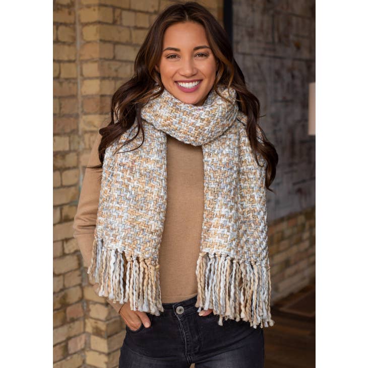 S-175 Loom Woven Long Scarf