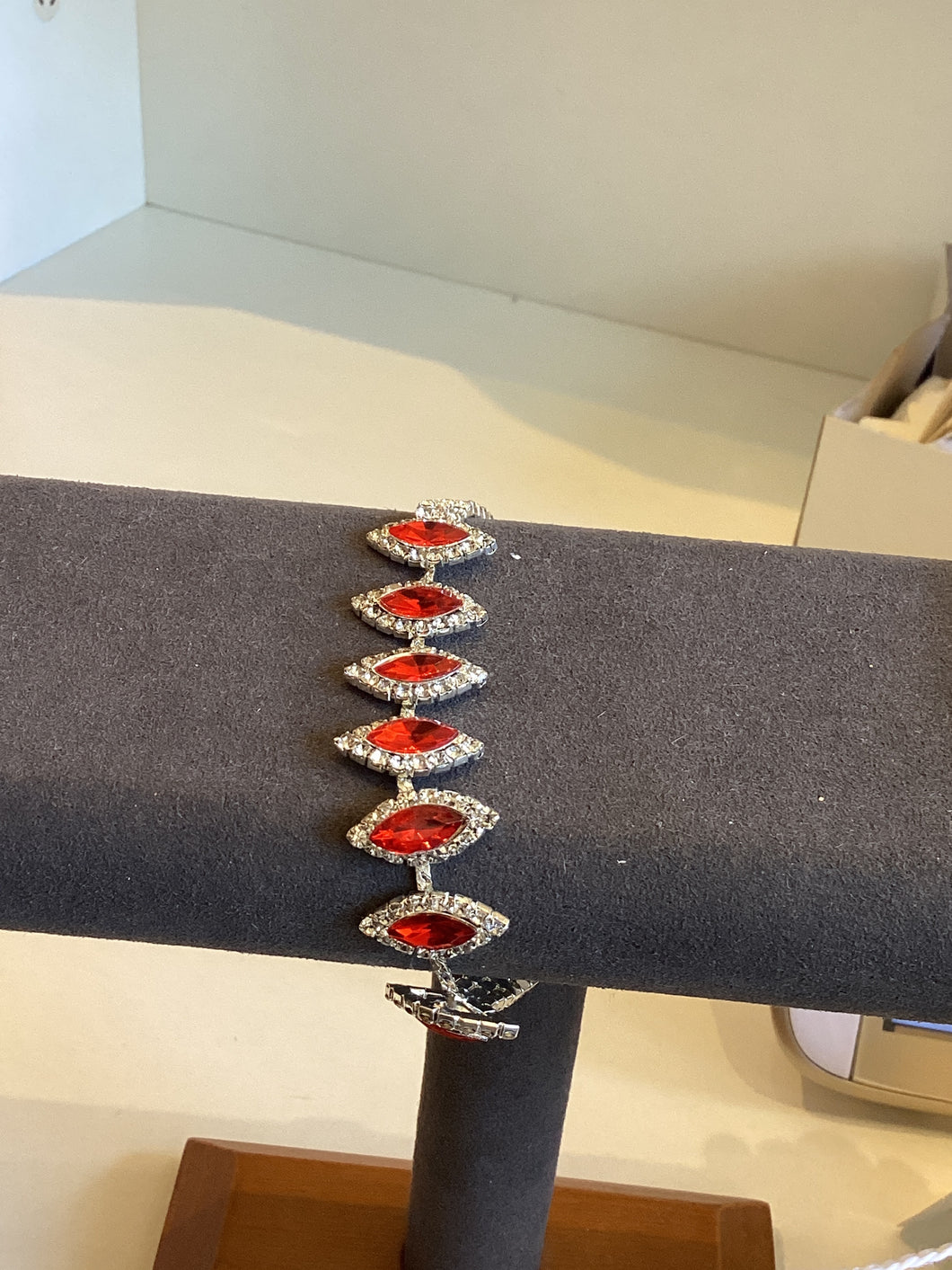 Red Rhinestone Bracelet
