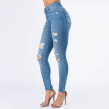 Load image into Gallery viewer, High Waisted Distressed Skinny Jean by American Bazi
